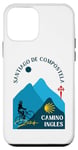 Coque pour iPhone 12 mini Camino Ingles Vélo Femme Saint-Jacques-de-Compostelle 2024