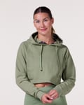 LEVITY Line Up Crop Hoodie Green Frost - L