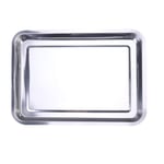 DOITOOL Stainless Steel Plate Small Baking Sheets Nonstick Dinner Plates Trays Toaster Oven Tray Cookie Sheets Appetizer Plates for Restaurant Home- 36x27x2cm