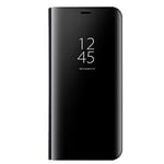 KERUN Coque pour Samsung Galaxy A51 5G, Clear View Etui à Rabat Cover Antichoc Étui Housse Translucide Standing Flip Support Miroir Case pour Samsung Galaxy A51 5G(Noir)