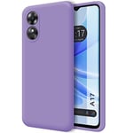 Tumundosmartphone Coque Silicone Liquide Ultra Douce pour Oppo A17 Couleur Violet
