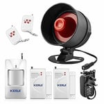 KERUI Wireless Security Burglar Door Alarm System Kit for Garage Shed House Shop