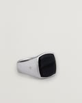 Tom Wood Cushion Polished Black Onyx Ring Silver