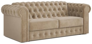 Jay-Be Chesterfield Fabric 3 Seater Sofa Bed - Stone
