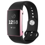 Fitbit Charge 3/4 skyddande skal till smartklocka - Rosa