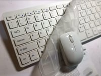 White Wireless MINI Keyboard & Mouse for LG LM670S Smart Internet TV