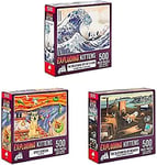 Exploding Kittens Jigsaw Puzzle Bundle | Art Selection with Slothness of Memory Jigsaw Puzzle for Adults, Cat Puzzles for Family Fun & Game Night