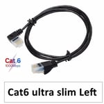 0.25m Left Câble Ethernet CAT6 Lan RJ45 fin, 10Gbps, cordon raccordement Compatible avec Cat 6 Modem et routeur Nipseyteko