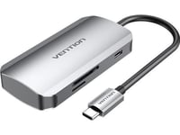 Usb-C To 3X Usb3.0, Sd, Tf, Pd Docking Station 0.15M Vention Tnhhb Grey