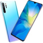 Mobile Phone, P30pro Smartphone 4G Dual SIM Free Phone, Android 10.0 Phones Unlocked, 6.3 inches Waterdrop Full-Screen, 4800mAh Battery, 13MP 24MP Cameras, Octa-core 4GB 64GB, Face ID,Sky blue