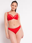 Curvy Kate Girls Night Daily Balcony Bra - Flame Red, Flame Red, Size 34Gg, Women