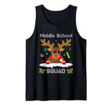Middle School Squad Reindeer Funny Teacher Christmas Sweater Tank Top