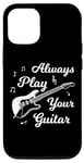Coque pour iPhone 12/12 Pro Guitariste disant guitare électrique musique rock