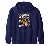 Can you see the hidden message in my smile? Funny Statement Zip Hoodie
