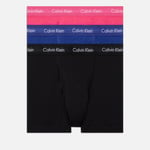 Calvin Klein Wicking 3-Pack Stretch Cotton-Blend Trunk Boxers - L