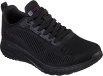 Skechers Womens Running Trainers Bob Squad Face Off Lace Up black UK Size