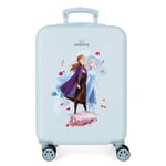 Disney Frozen Nature is magical Blue Cabin Suitcase 37 x 55 x 20 cm Rigid ABS Combination Lock 32 Litre 2.5 kg 4 Double Wheels Hand Luggage