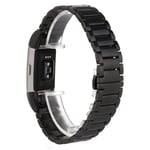 Fitbit Charge 2 three beads stainless steel watch band - Black