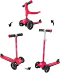 Evo 3 in 1 Cruiser Tri Scooter and Ride On - Red