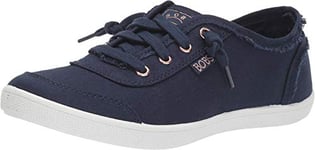 Skechers Women's Bobs B Cute Sneaker, Navy Canvas, 4.5 UK