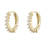 Snö Of Sweden Nuit Small Ring Ear Gold/Clear 14,5mm