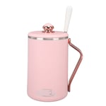 (Pink US Plug 110V)Electric Kettle Stew Cup Multifunctional Fast Heating Inte