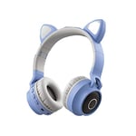 Kurphy Cat Ears Global Luminescence Rechargeable Wireless Mobile Phone Computer Wireless Sports Stereo Headphones