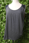 WEIRD FISH Nilly Eco Jersey Vest in Navy - Size UK 18  NEW BNWT