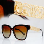 Dolce & Gabbana Sunglasses Polarized Ornate Gold Flowers DG 4212 502/T5 28201