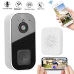 Wireless Smart Video Doorbell Phone Security Camera Door Bell Ring Intercom LE: