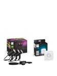 Philips Hue Hue Lily White And Colour Ambiance Outdoor Smart Spotlight Base Kit With Hue Bridge