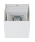 Origo Maxi vegglampe, dimbar 2x6W LED, regulerbar lysspredning, Firkantet front