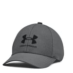 Under Armour Boys' ArmourVent Stretch Hat, Grey, YMD/YLG M, Pitch Gray / / Black (012),1361552