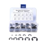 160 st 2 mm till 12 mm låsring med snäpplåsringar Stål E-klämma snäppringar Externa låsringar Bricka Sortiment Set