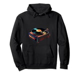 Vinyl Record Player Turntable 80s 90s Music DJ Musician Pullover Hoodie