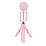 Ichiias Fill Light with Tripod Stand Phone Holder Foldable Ring Lamp for Live Streaming Beauty Make Up