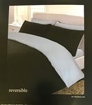 Rapport Home Percale Reversible Quilt Cover, Polyester-Cotton, Black/Grey, Single