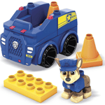 Mega Bloks Paw Patrol Chase's Police Car Building Set with Posable Chase Figure