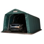 Intent24 - Tente-garage carport 3,3 x 7,2 m d'élevage abri agricole tente de stockage bâche pvc 800 n armature solide vert foncé sol dur, béton - vert