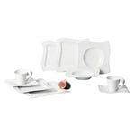 Villeroy & Boch New Wave Basic Table Set for up to 6 People, 30 Pieces, Premium Porcelain, White