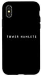 Coque pour iPhone X/XS Tower Hamlets. Proud Londoners Souvenir Home Minimalist Police