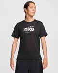 Nike Dri-FIT Miler D.Y.E. Men's Short-Sleeve Running Top - Black/Pink / XXL