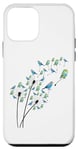 Coque pour iPhone 12 mini Fleur de perruche de pissenlit, arbre de perruche florale