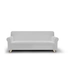 Italian Bed Linen Dahlia Housse de canapé élastique, Polyester, Gris Clair, 3 Places