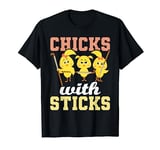 Chicks With Sticks - Field Hockey Player Hockey Fan T-Shirt