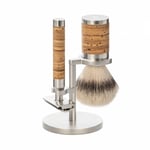 Mühle ROCCA Rakset (Rakborste: Silvertip Fibre®, Färg: Birch Bark)