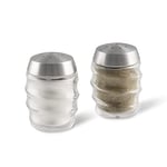 Cole & Mason H311810 Bray Salt and Pepper Shaker Set, Salt and Pepper Pots, Glass/Stainless Steel, 70 mm, Twin Salt and Pepper Set, Includes 2 x Salt and Pepper Shakers