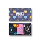 Happy Socks, 3-Pack Gift Box Crew Socks, Mixed Cat Socks Gift Set for Men and Women, Size 36-40