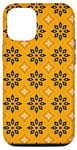Coque pour iPhone 12/12 Pro Yellow Dark Blue Moroccan Mosaic Tile Sunset Colors Pattern