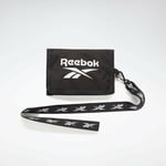 Reebok Black And White Unisex Workout Ready Wallet Removable Carrying Strap